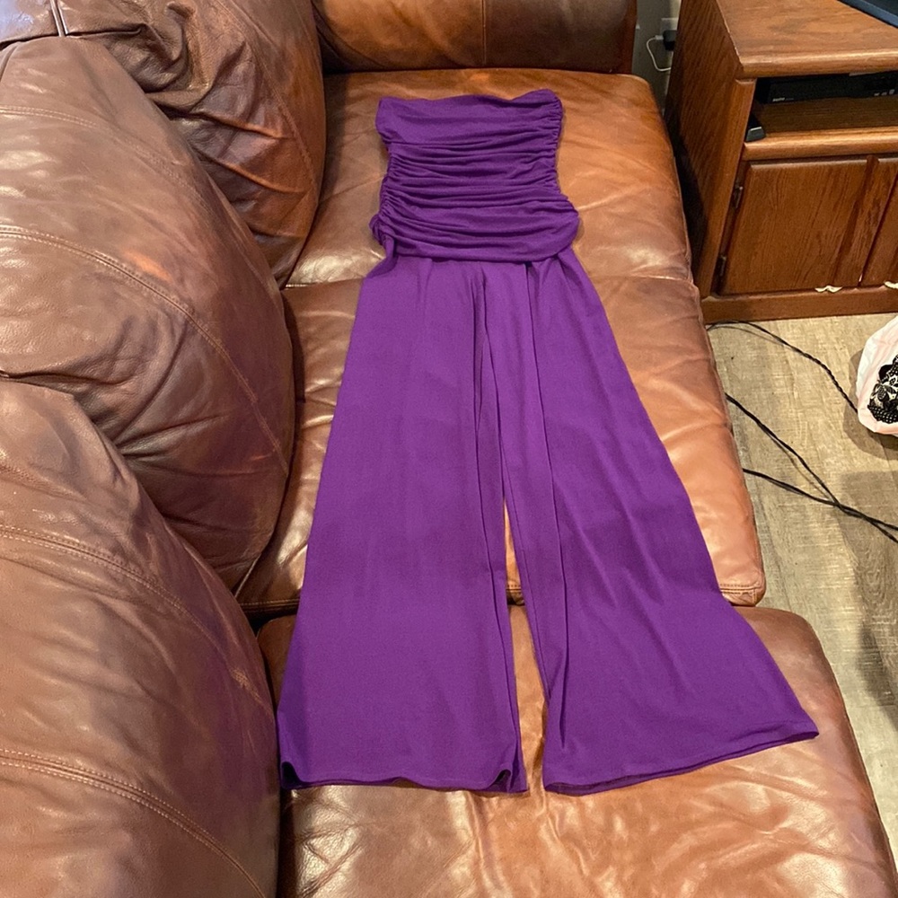Funky purple vintage onsie / jumpsuit XS
